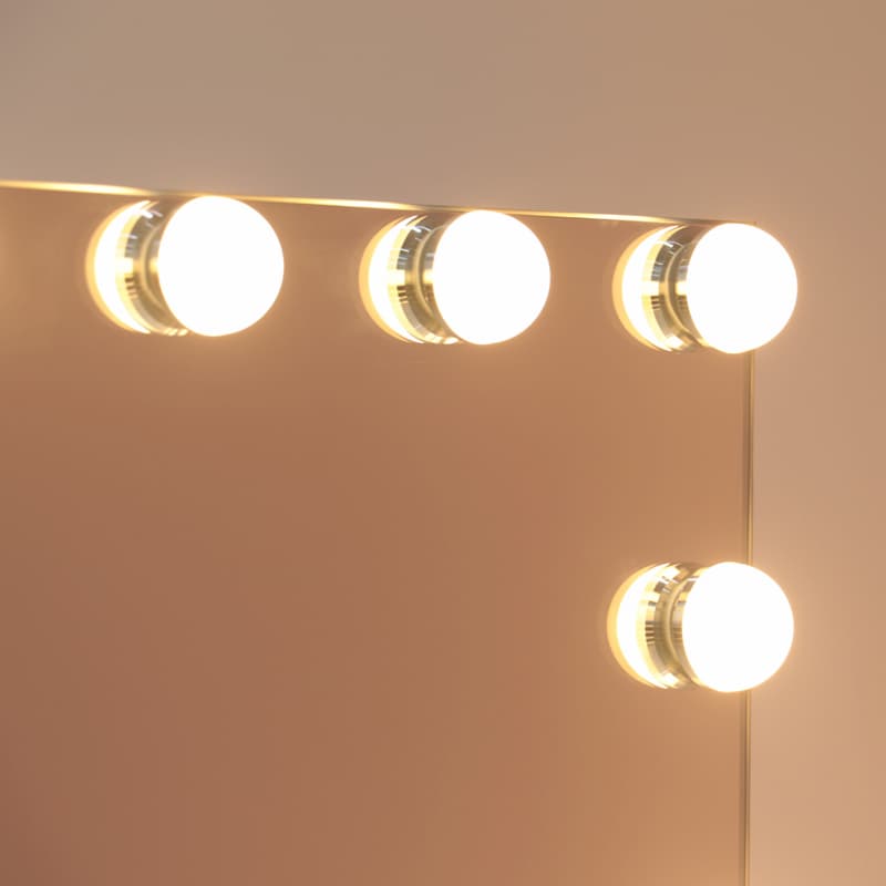 DP357 Beleuchteter Hollywood-Kosmetikspiegel mit 15 dimmbaren Glühbirnen
